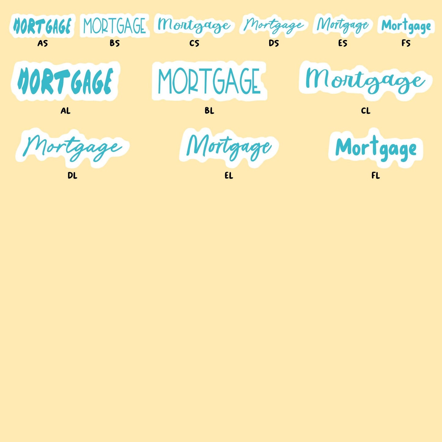 Mortgage Loan Stickers