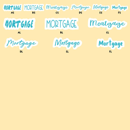 Mortgage Loan Stickers