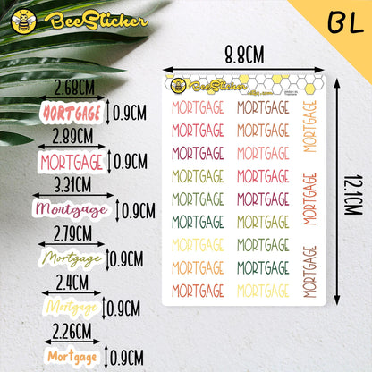 Mortgage Loan Stickers
