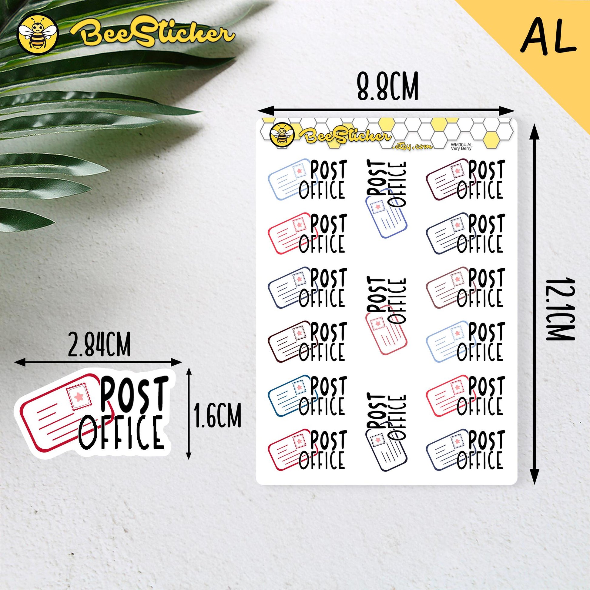 Post Office Stickers | Choose from 2 fonts and multiple colors | Planner Stickers |WM004