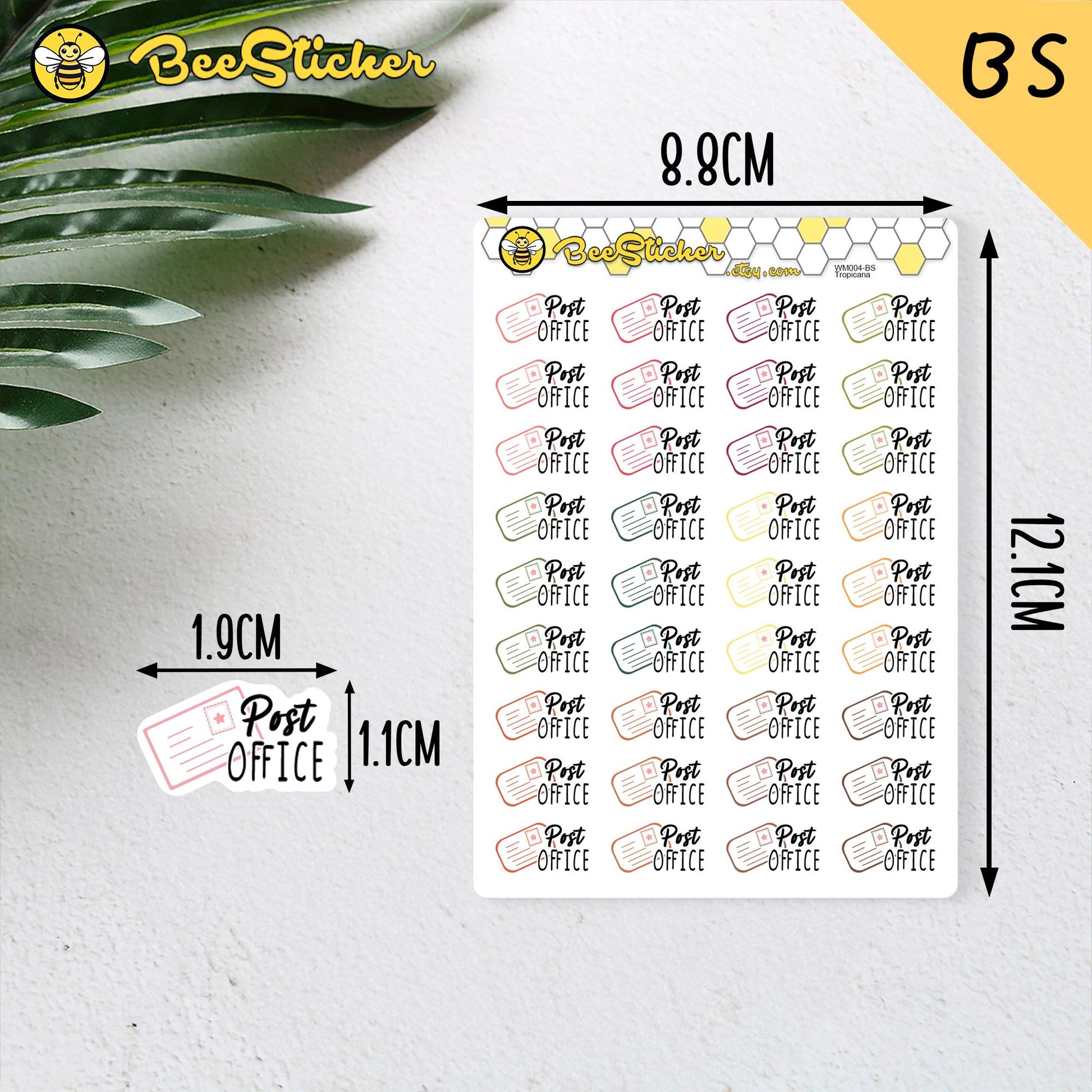 Post Office Stickers | Choose from 2 fonts and multiple colors | Planner Stickers |WM004