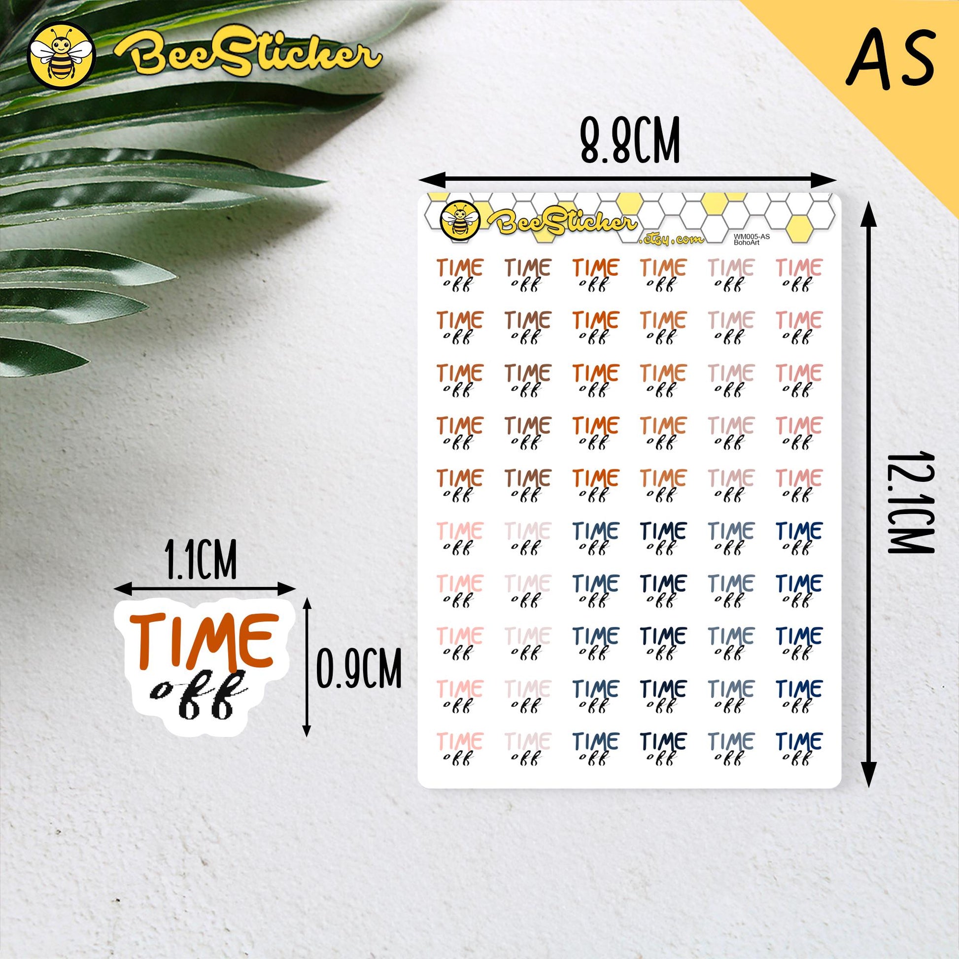 Time Off Stickers | Planner Stickers |WM005
