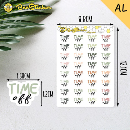 Time Off Stickers | Planner Stickers |WM005