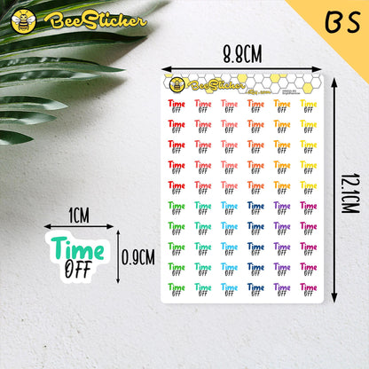 Time Off Stickers | Planner Stickers |WM005