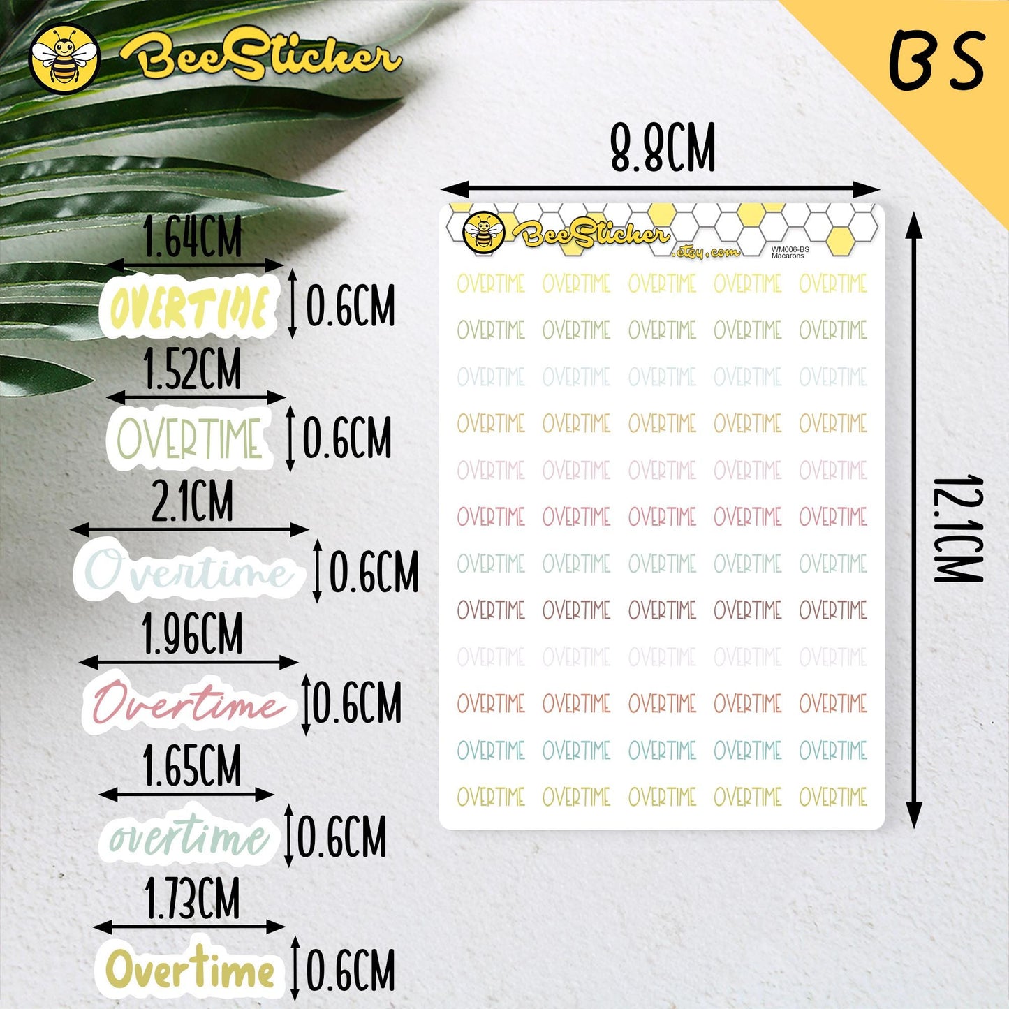 Overtime Stickers | Planner Stickers |WM006