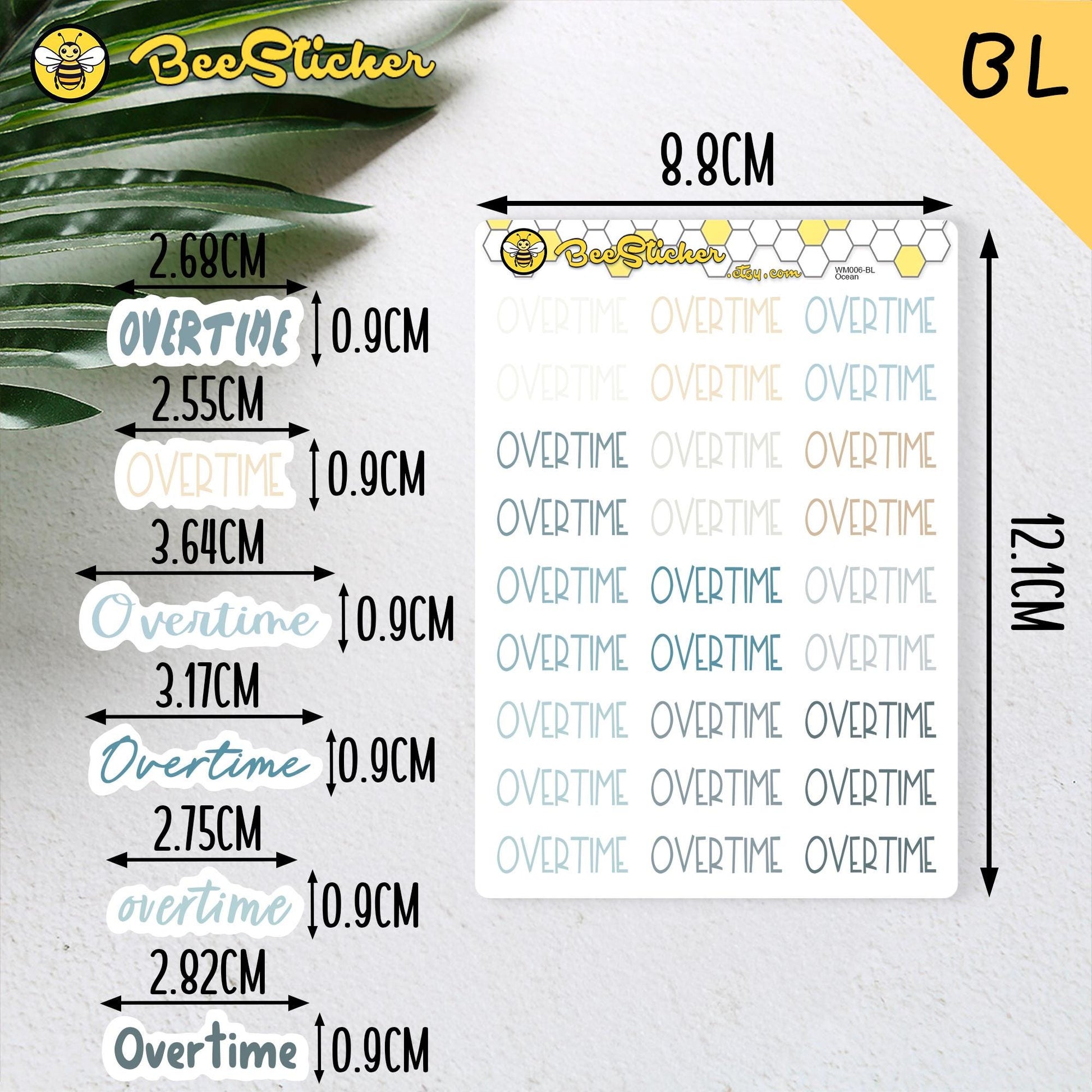 Overtime Stickers | Planner Stickers |WM006