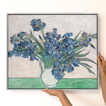 Van Gogh Irises Canvas Wall Art – Framed or Unframed Reproduction, Museum Quality Giclée Print, Home & Office Decor