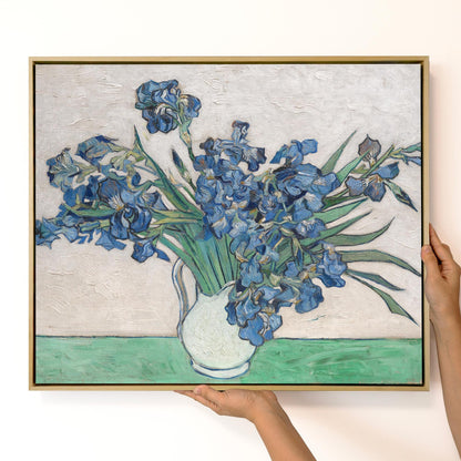 Van Gogh Irises Canvas Wall Art – Framed or Unframed Reproduction, Museum Quality Giclée Print, Home & Office Decor