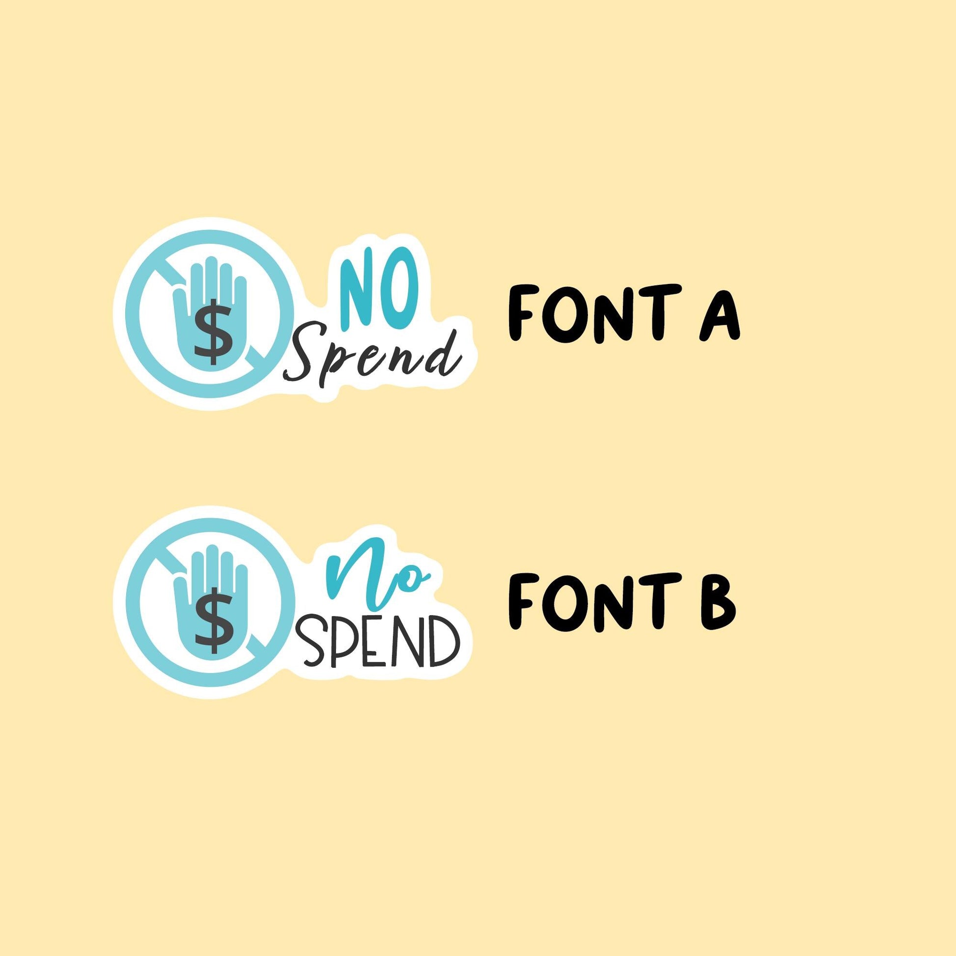 No Spend Stickers