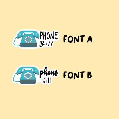 Phone Bill Stickers