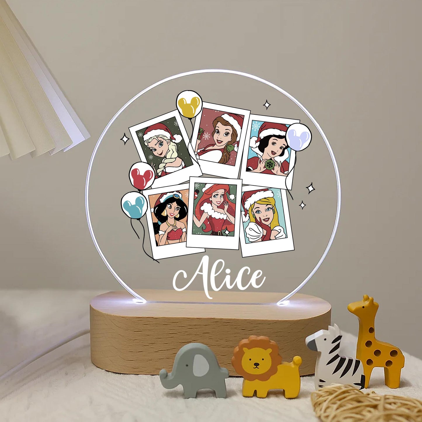 Christmas Princess Polaroid LED Night Light