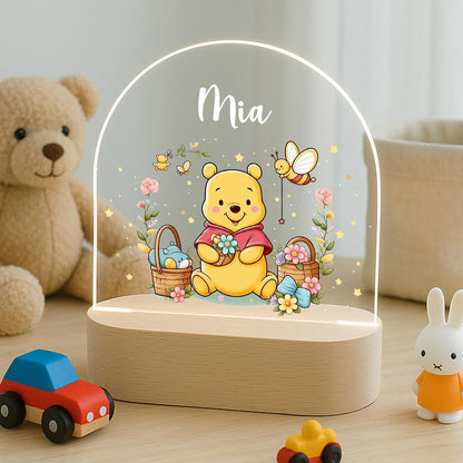 Custom Name Winnie Inspired Kids Room Night Light