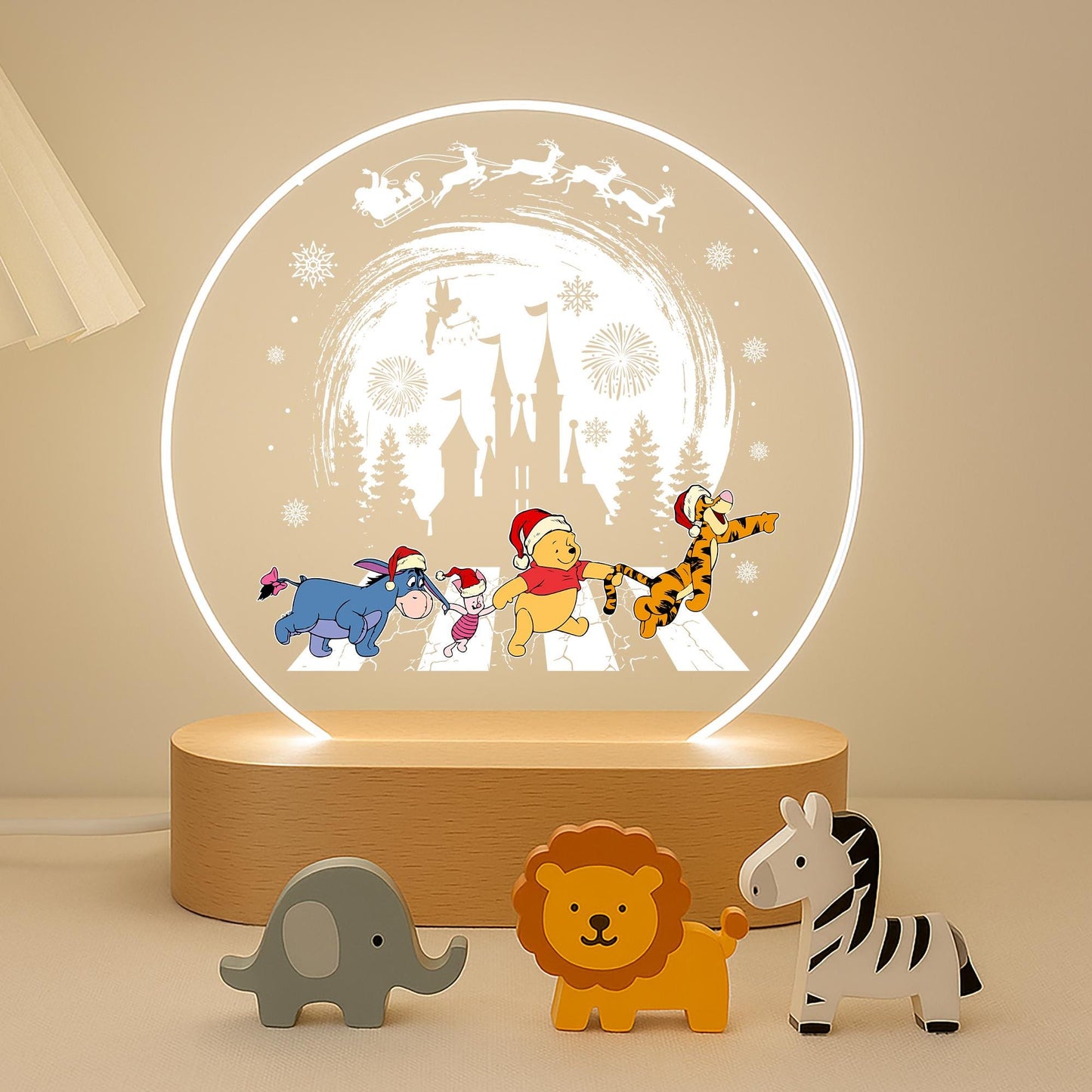 Winnie and Friends Magical Christmas Castle Night Light