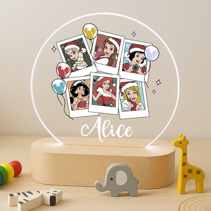 Christmas Princess Polaroid LED Night Light