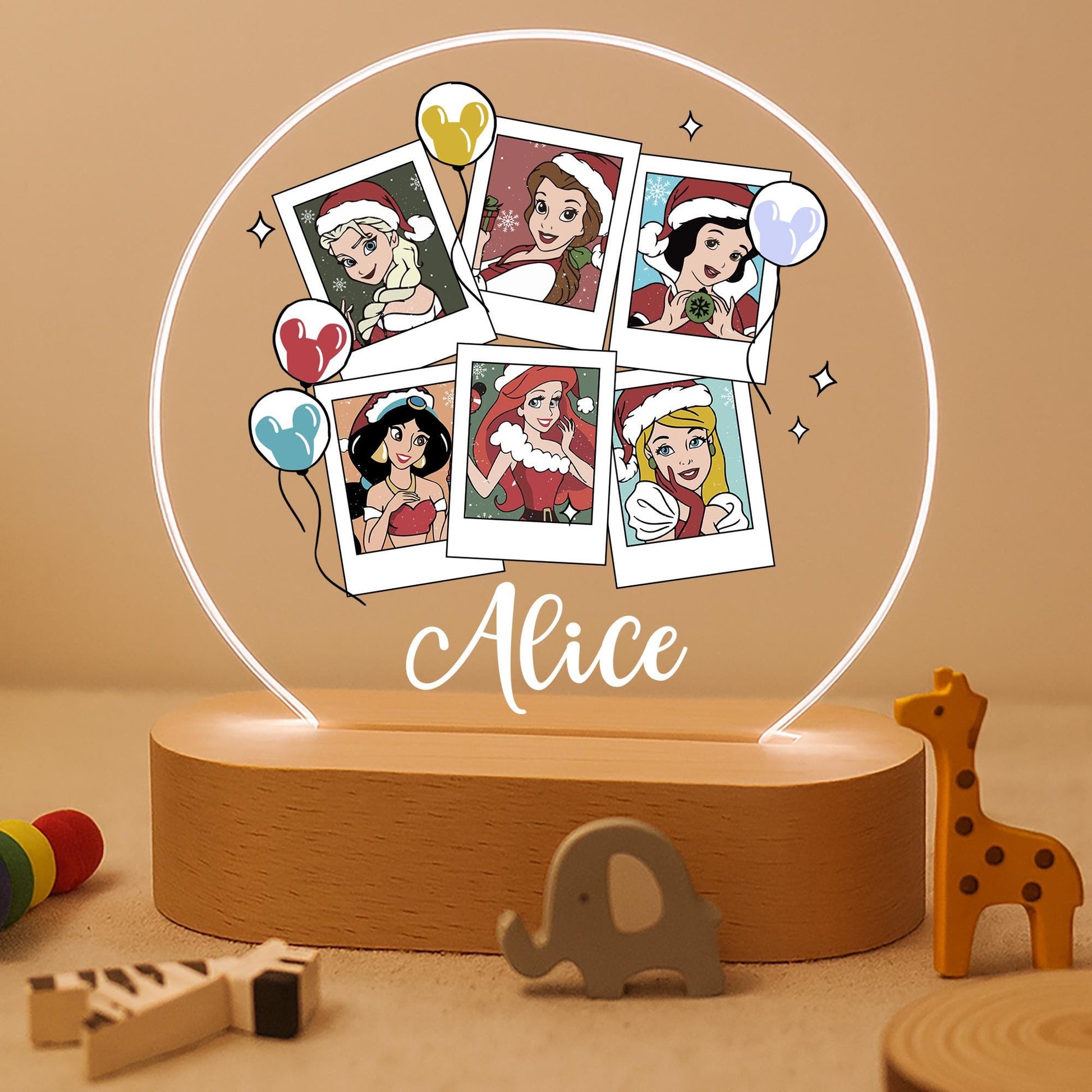 Christmas Princess Polaroid LED Night Light
