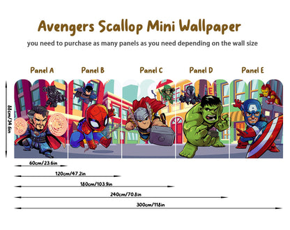 Superhero Mini Wallpaper Hulk Spiderman Iron Man Hulk Captain America Avengers Boy Gift
