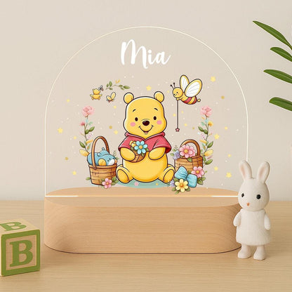 Custom Name Winnie Inspired Kids Room Night Light