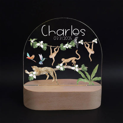 Personalised Animal Friends LED Night Light