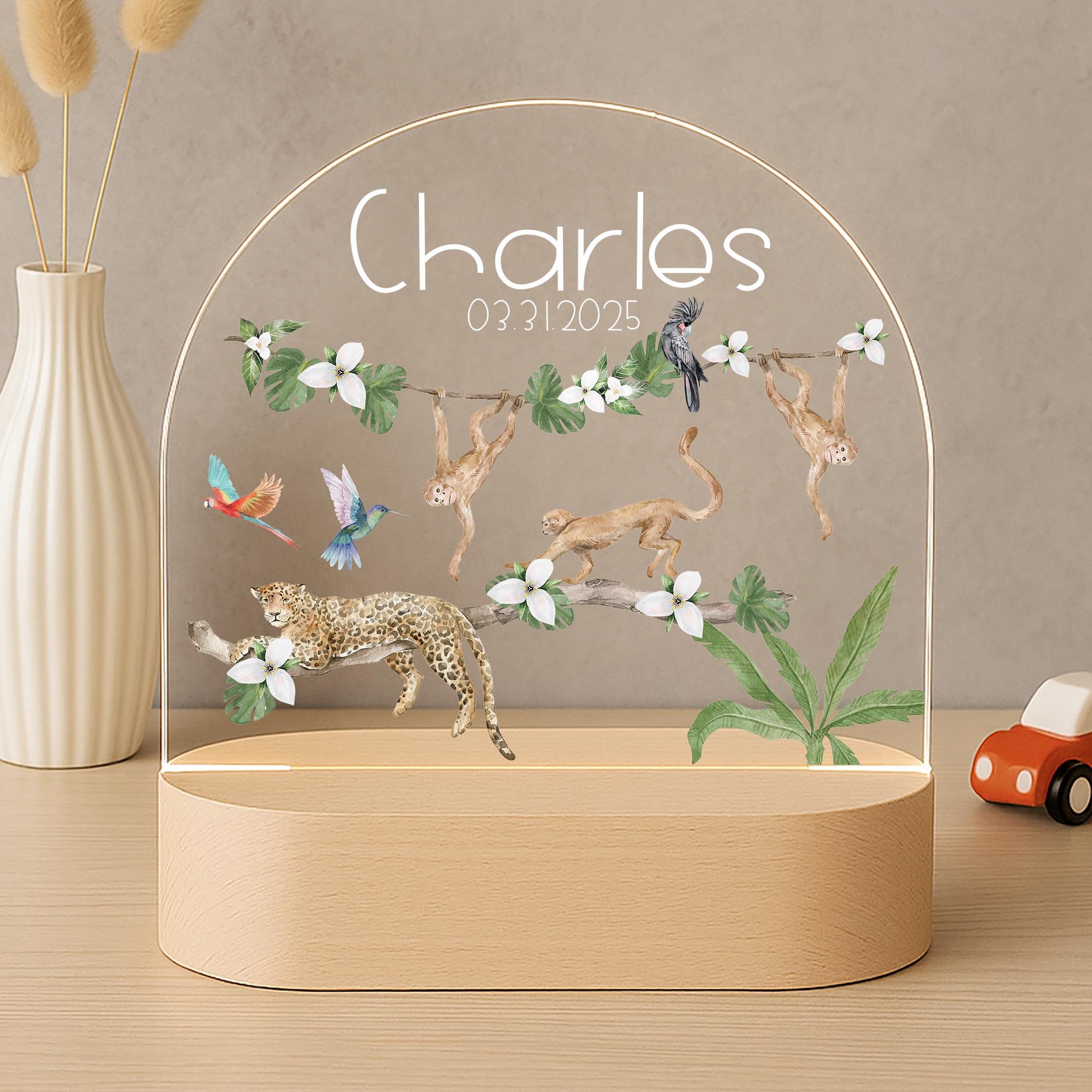 Personalised Animal Friends LED Night Light