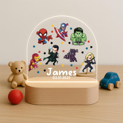 Avengers LED Night Light Superhero Kids Lamp