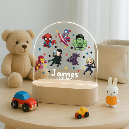 Avengers LED Night Light Superhero Kids Lamp