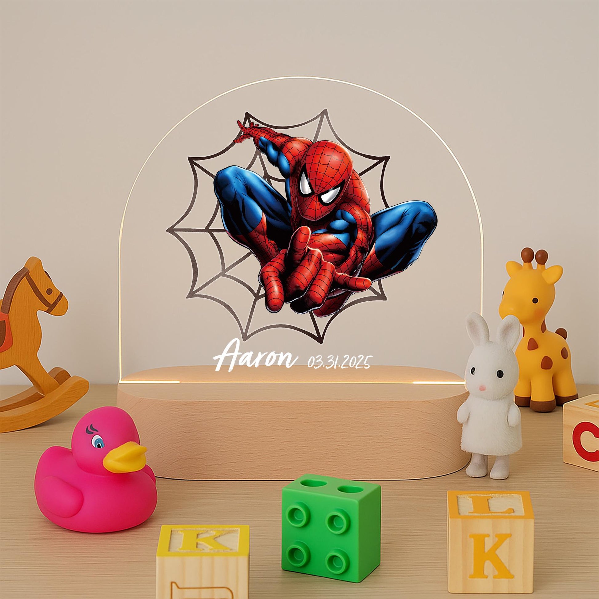 Personalised Spider-Man Night Light for Kids