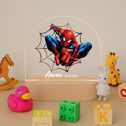 Personalised Spider-Man Night Light for Kids