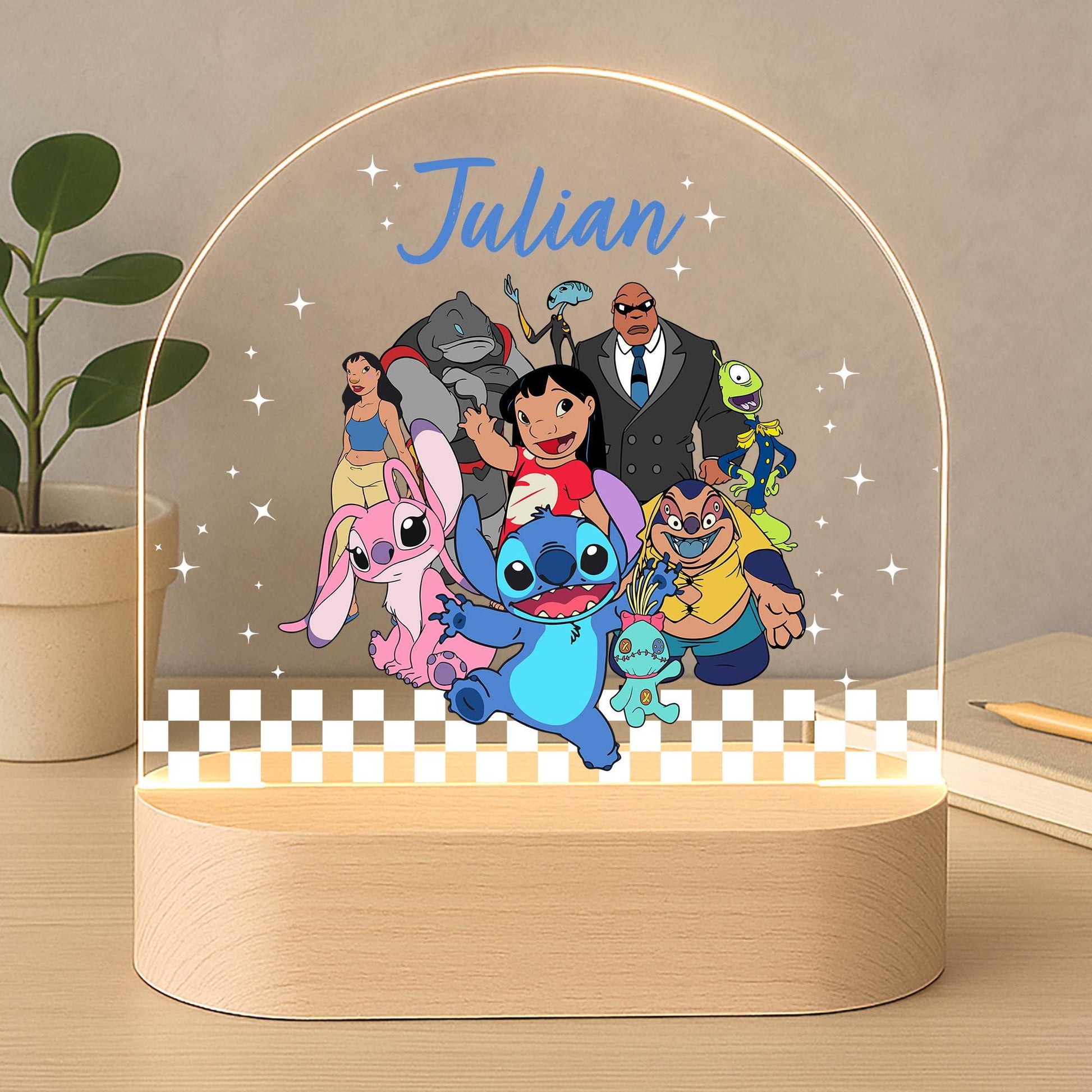 Custom Lilo and Stitch Night Light for Kids