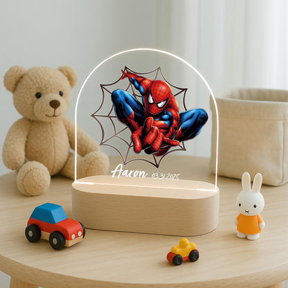 Personalised Spider-Man Night Light for Kids