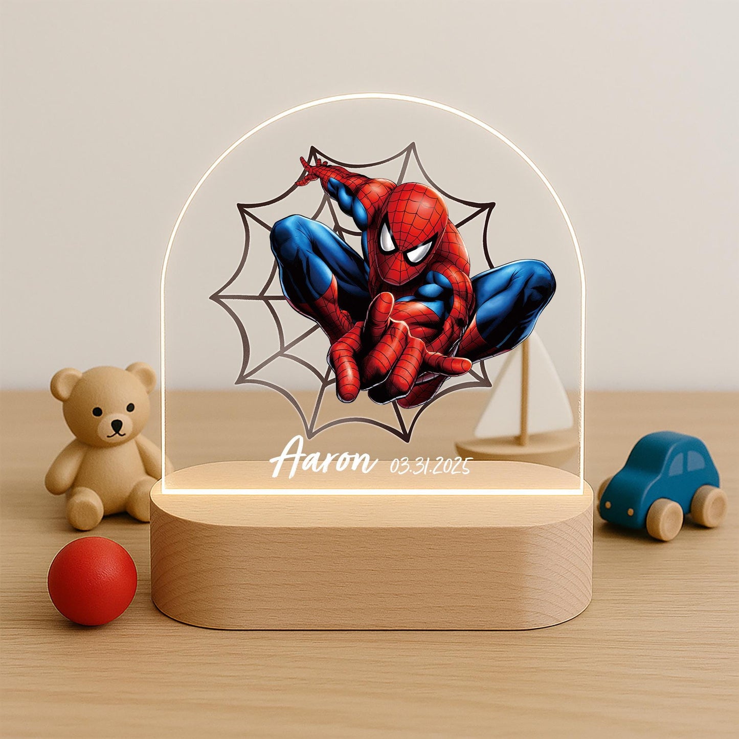 Personalised Spider-Man Night Light for Kids