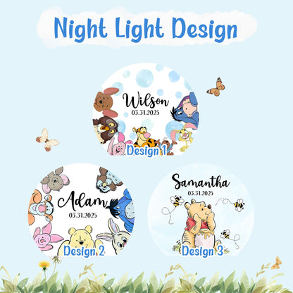 Personalised Winnie Honey Bear Night Light