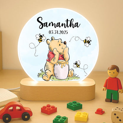 Personalised Winnie Honey Bear Night Light
