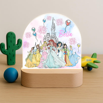 Personalised Princess LED Night Light Girls Room