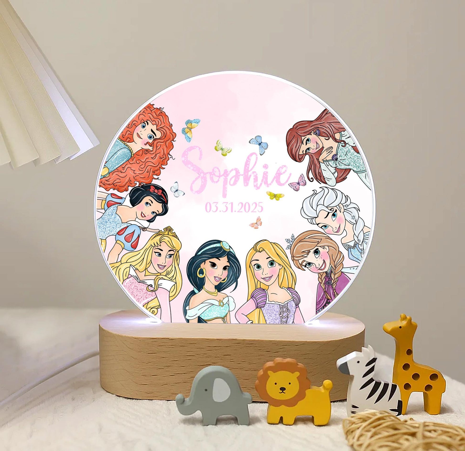 Princess Name LED Night Light for Girls