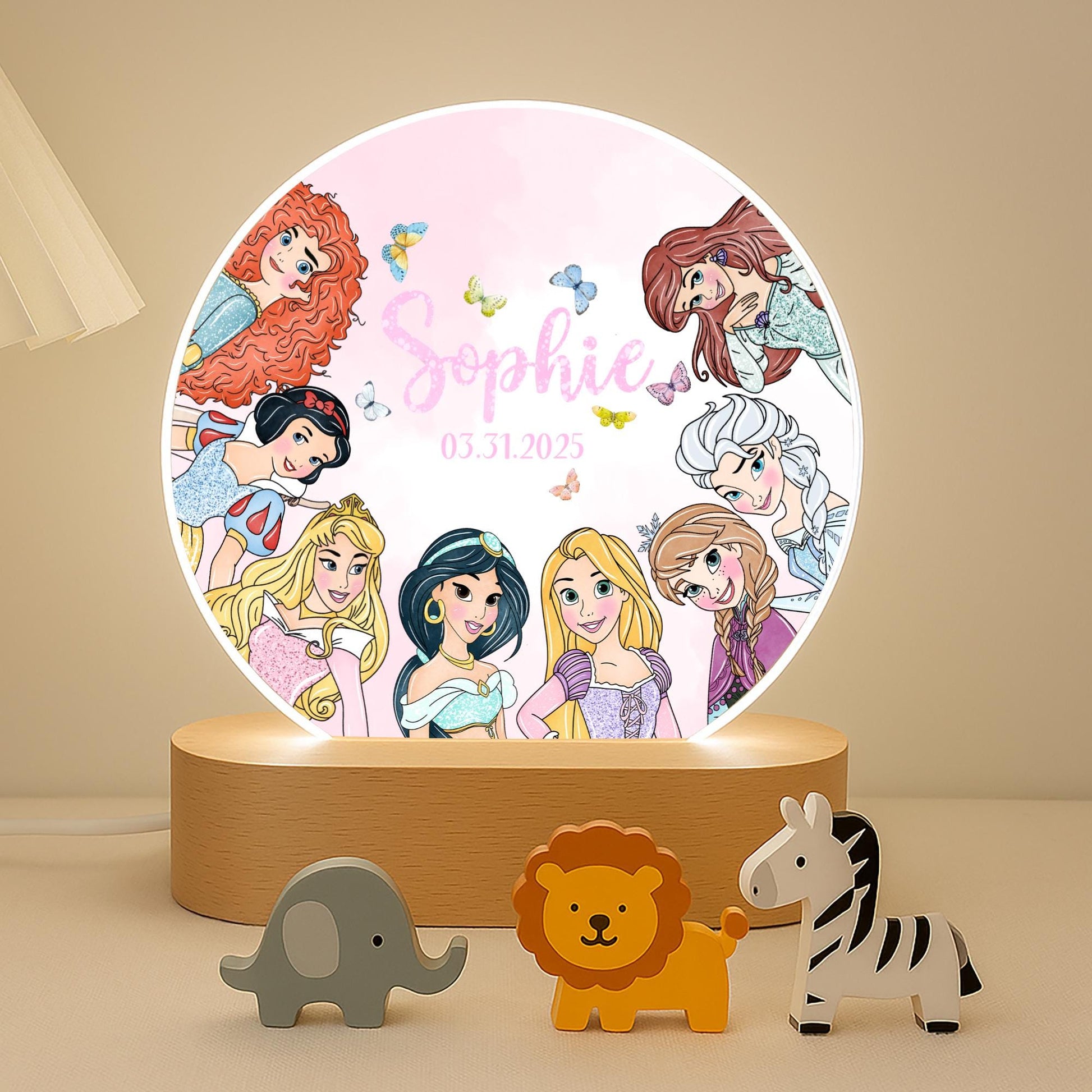 Princess Name LED Night Light for Girls