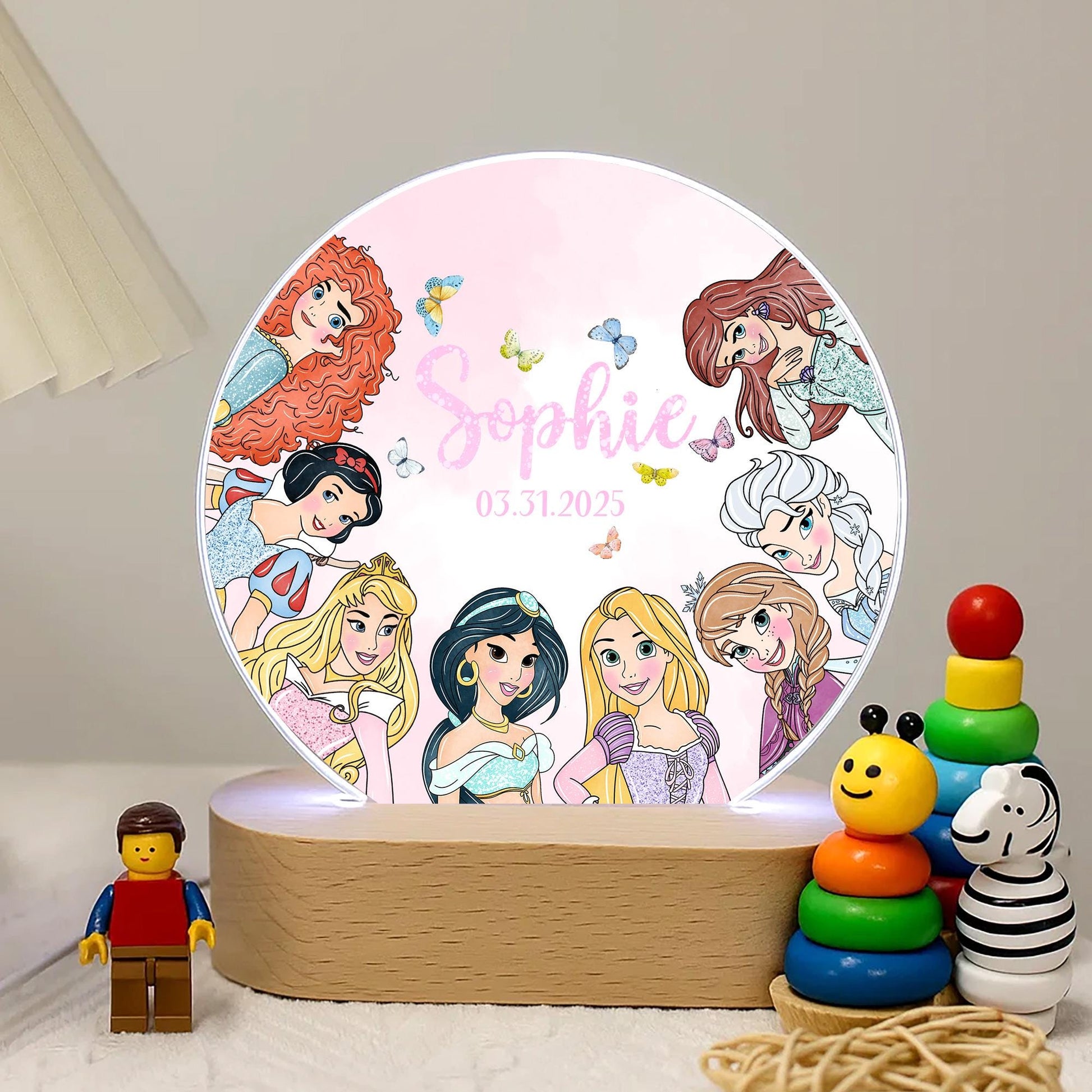 Princess Name LED Night Light for Girls