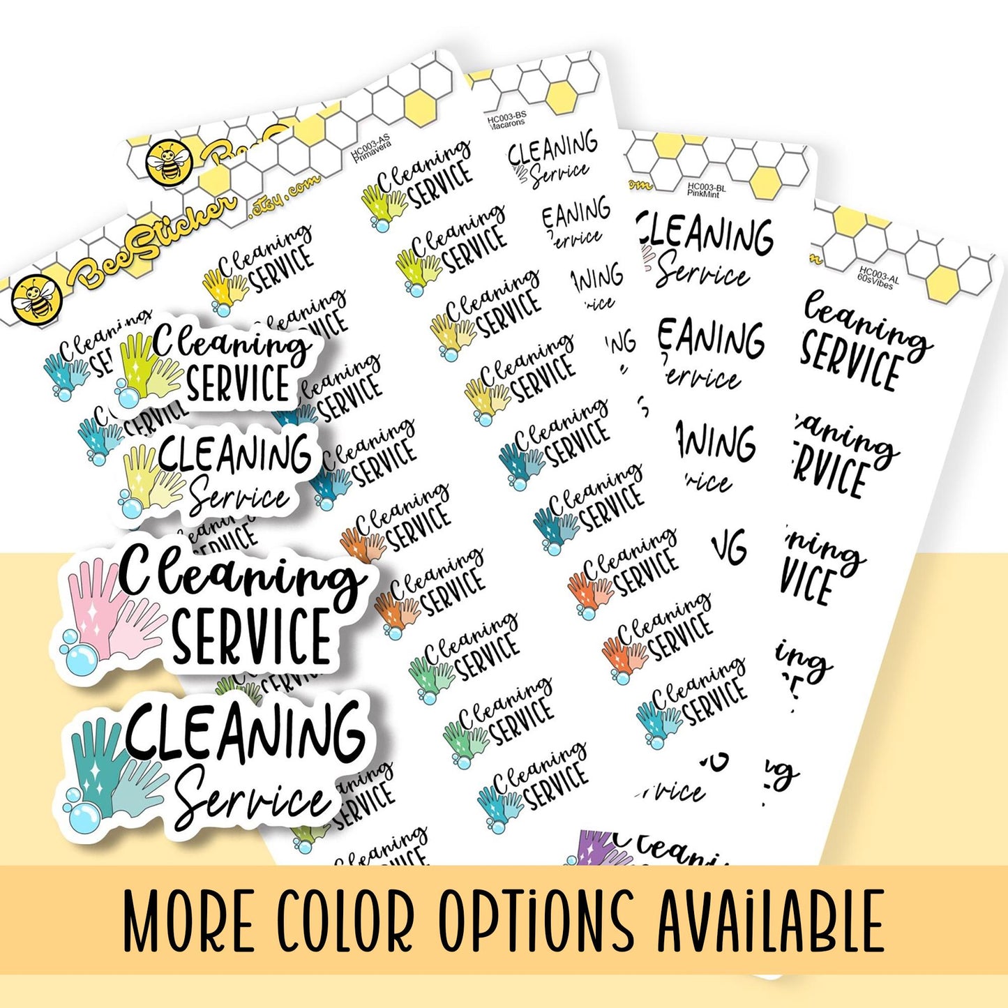 Cleaning Service Planner Stickers | Choose from 2 fonts and multiple colors | Planner Stickers |HC003