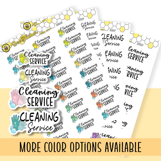 Cleaning Service Planner Stickers | Choose from 2 fonts and multiple colors | Planner Stickers |HC003