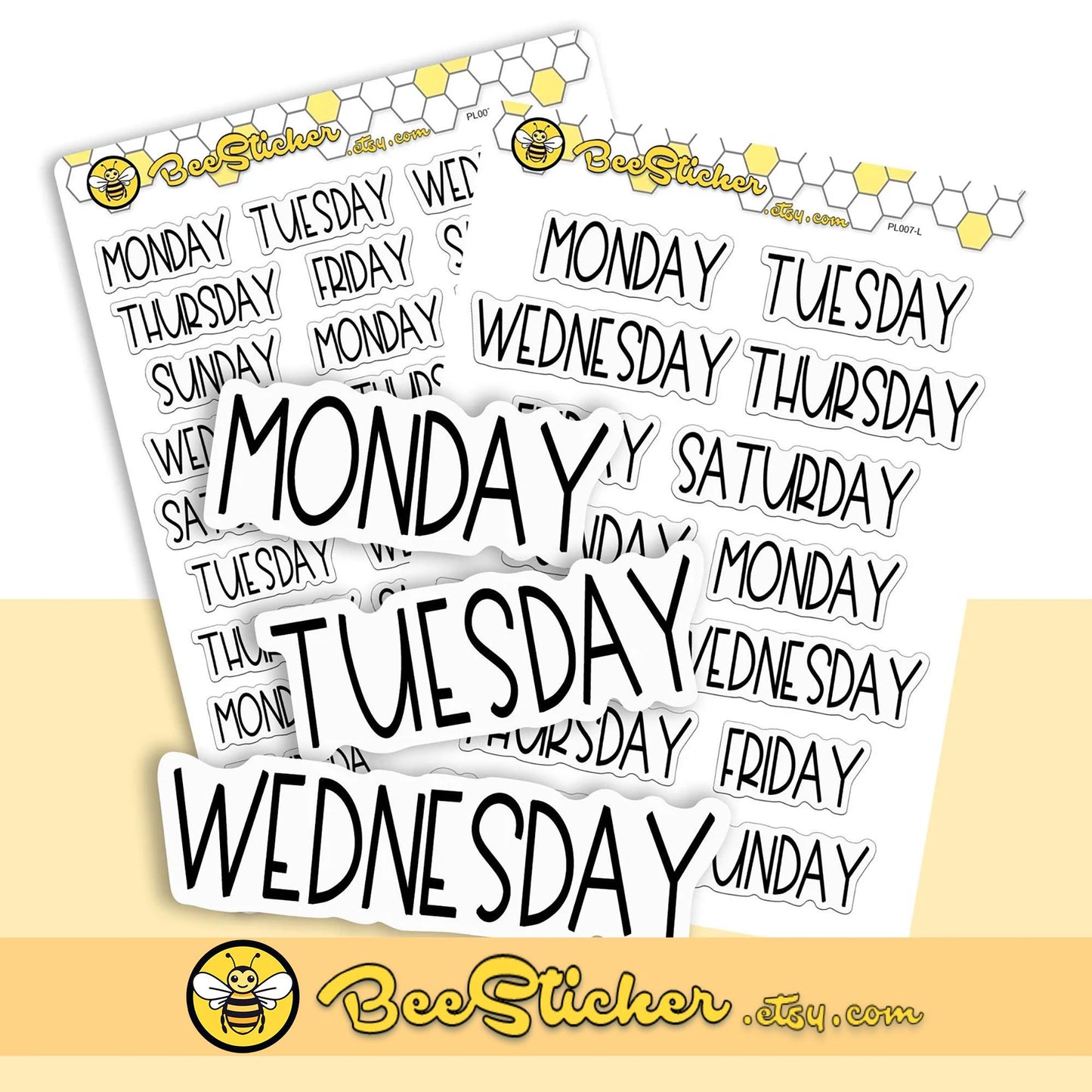 Days of The Week Stickers
