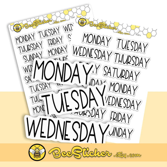 Days of The Week Stickers