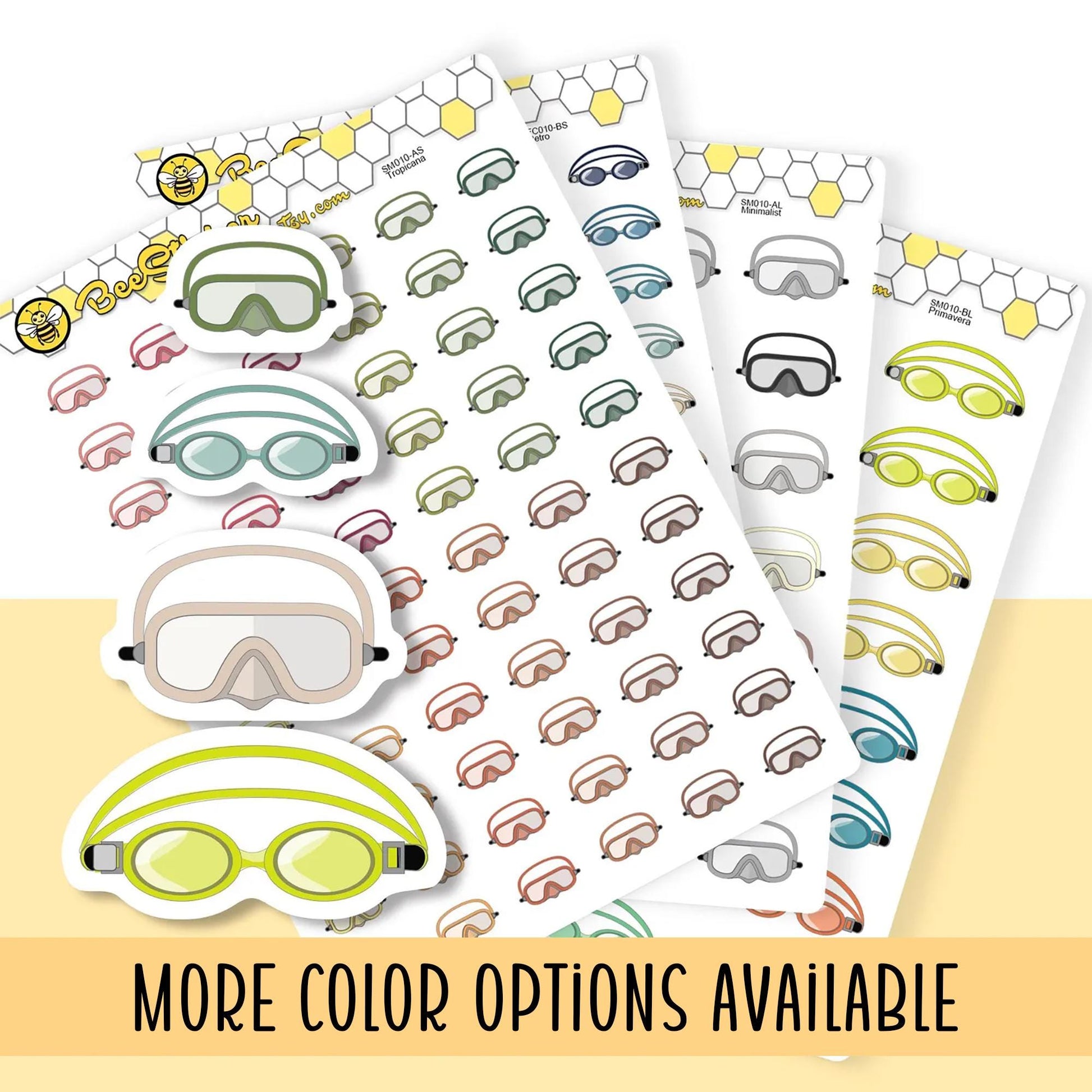Swim Goggle Stickers