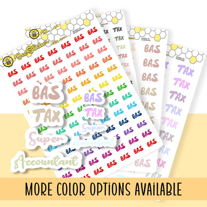 Tax ,Super & Accounting Stickers | Planner Stickers |WM002