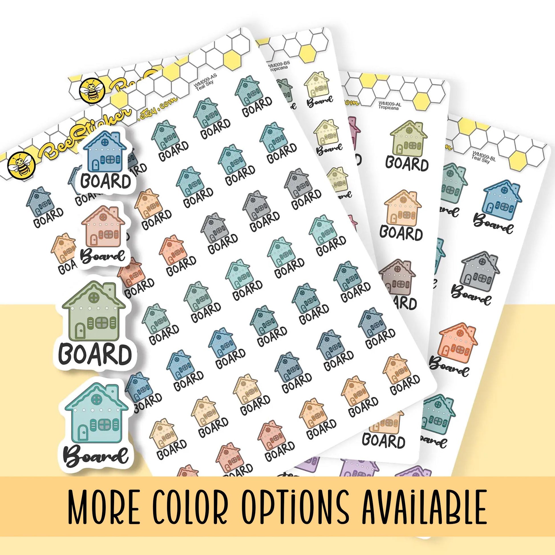 Board Stickers | Choose from 2 fonts and multiple colors | Planner Stickers |WM009
