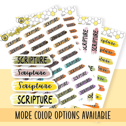 Scripture Stickers | Choose from multiple colors | Planner Stickers | FC002