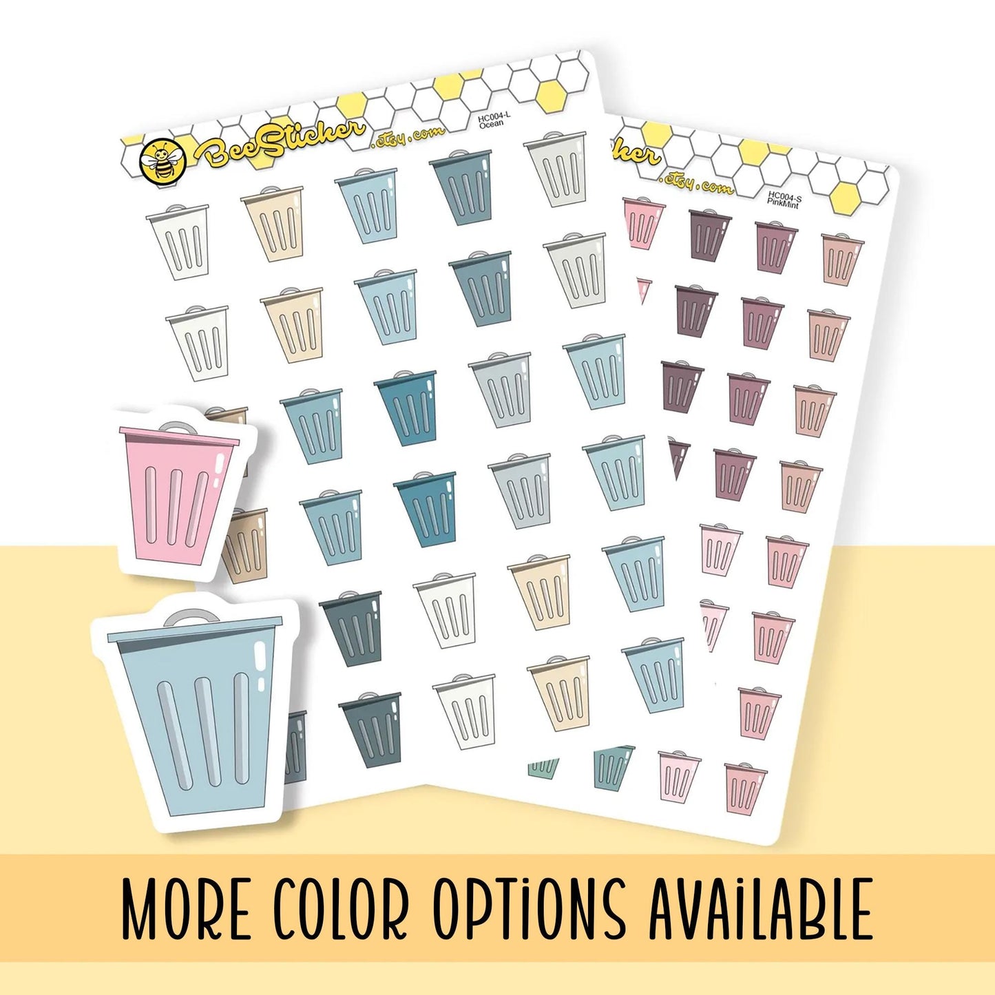 Rubbish Bin Icon Planner Stickers