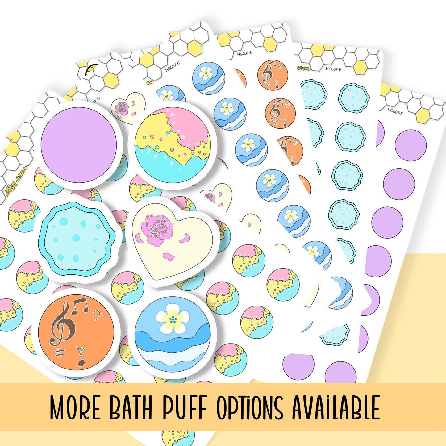 Bath puff Stickers