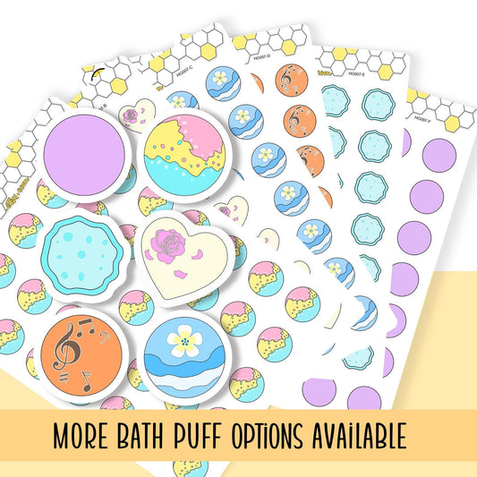 Bath puff Stickers
