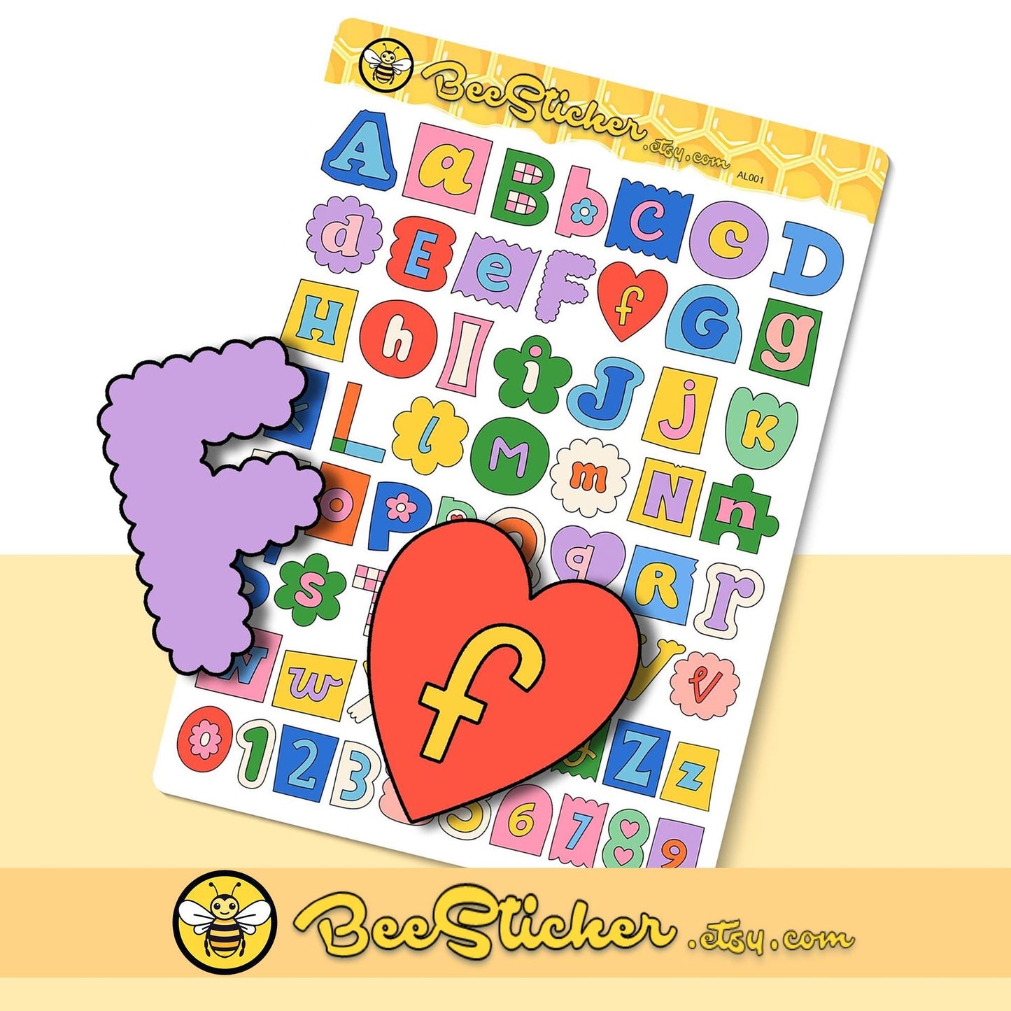 Alphabet Sticker | Planner Stickers | AL001