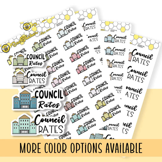Council Rates Stickers | Planner Stickers |WM003