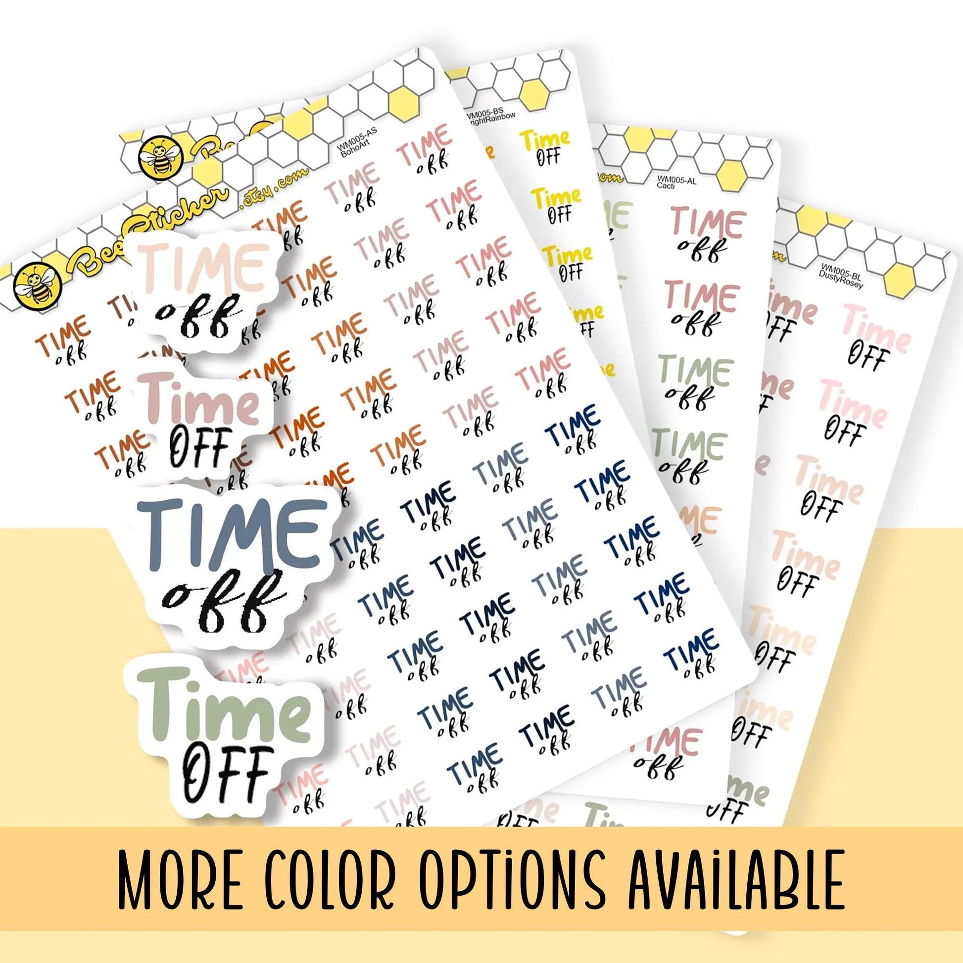 Time Off Stickers | Planner Stickers |WM005